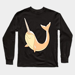 Happy Carefree Narwhal Long Sleeve T-Shirt